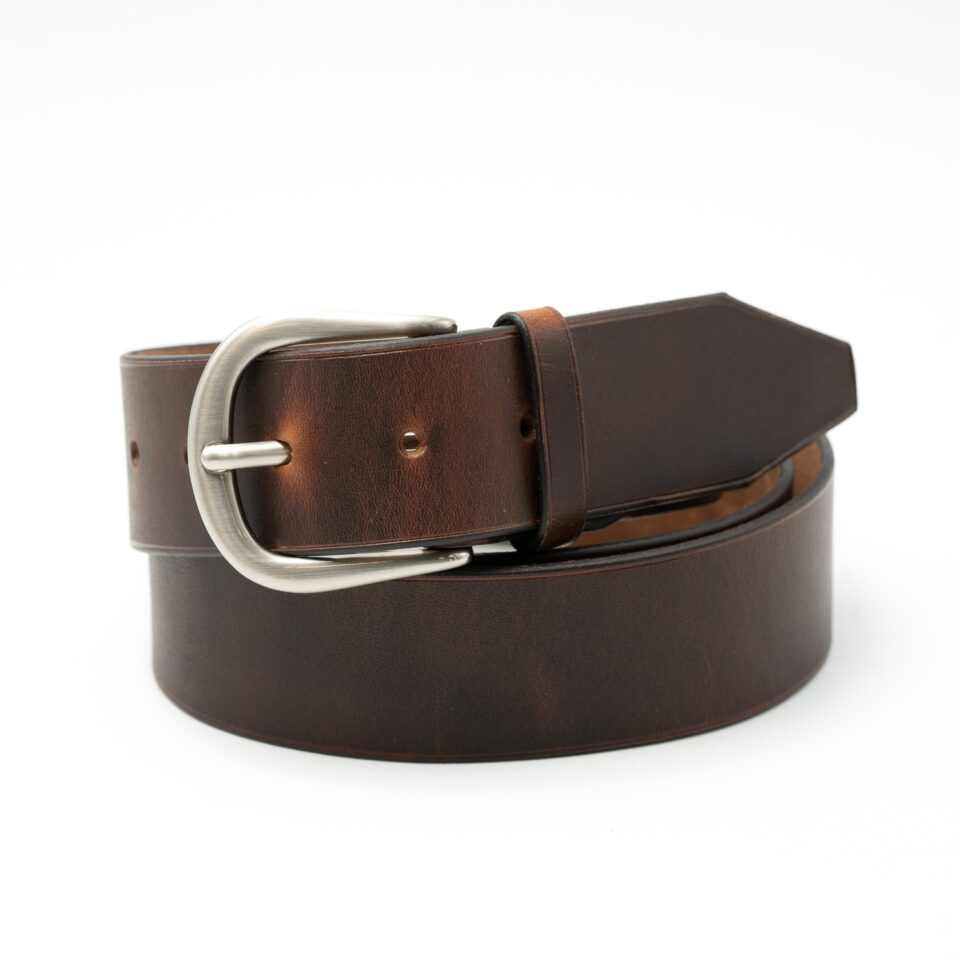 Ceinture sellier 40 mm, boucle No 14 laiton nickelé Satiné.