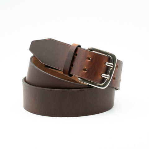 Ceinture sellier 40 mm, boucle double No 15 Laiton finition Nickel.